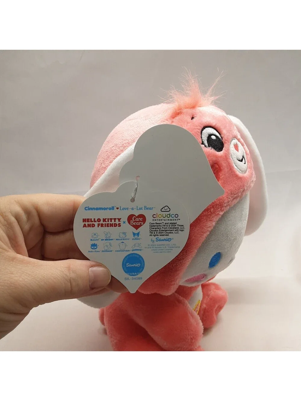 Hello Kitty and Friends - Care Bears Plush - 8 - Cinnamoroll as Love-A-Lot Bear